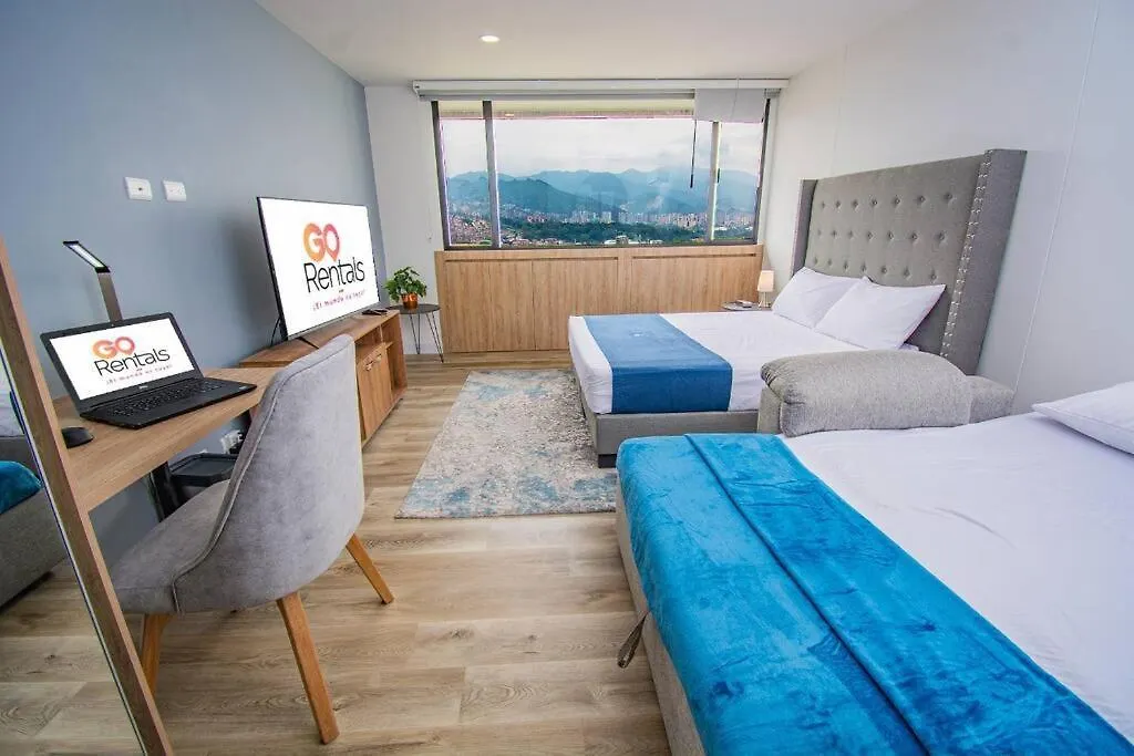 ميديلين Top Floor Studio! Poblado, A/C, Coworking, Gym 1416