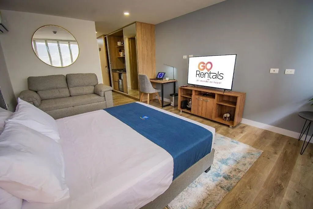 ميديلين Top Floor Studio! Poblado, A/C, Coworking, Gym 1416 شقة